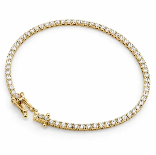 [B4256/1.00] PULSERA RIVIERE DE BRILLANTES.18CM DI 80RD SI H 1.00 CT TW.ORO  AMARILLO