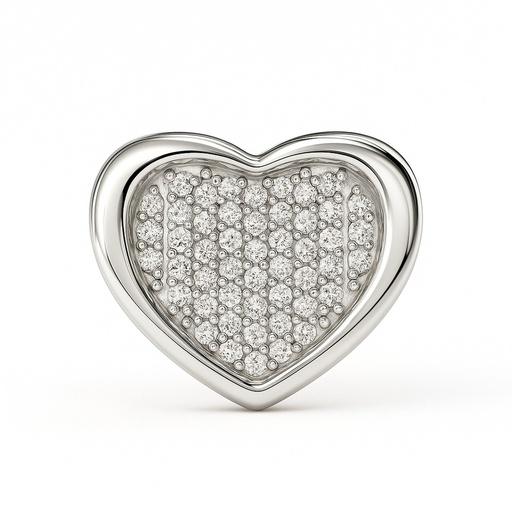 [B4113/0.16] COLGANTE CORAZÓN 12x10MM 58 BRILLANTES 0.16 CT TW H-SI
