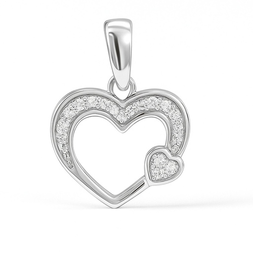 [B4062/0.04] COLGANTE CORAZON 14*10MM 18/0.04 H-SI