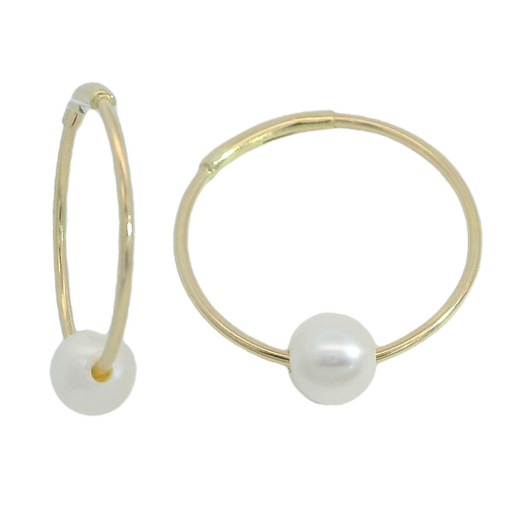 [3832] ARO 14MM CON PERLA  DE 4/4.5MM