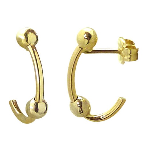 [5459] 18MM HOOP EARRINGS WITH BALL.