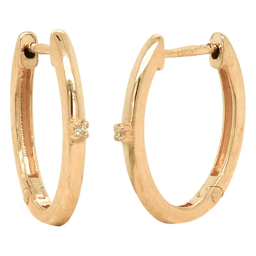 [5674] 14x1'5MM HOOP EARRINGS WITH CZ.