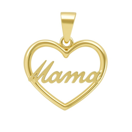 [5038] 15MM "MUM" HEART PENDANT.