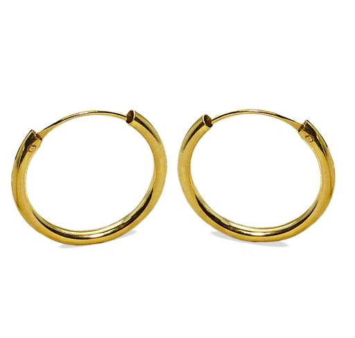[7111] 15x1'5MM HOOP EARRINGS.