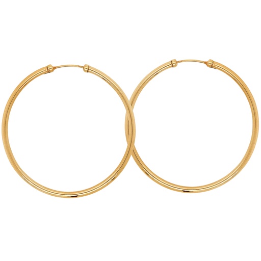 [9046] 50x2MM ROUND TUBE HOOP EARRINGS.