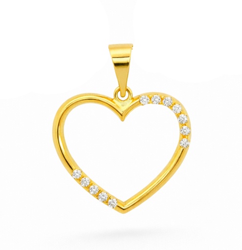 [4966] COLG.CORAZON PIEDRAS  15MM OA