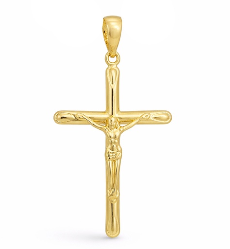 [4815] CRUZ LISA CON CRISTO 32*19MM