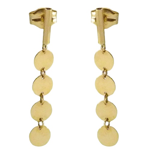 [5058] CIRCLES DANGLING EARRINGS.25MM.