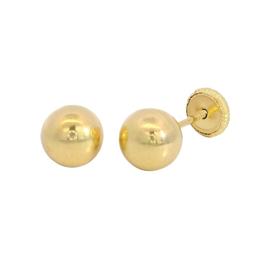 [6173] 4MM BALL STUD EARRINGS.SCREW BACK.