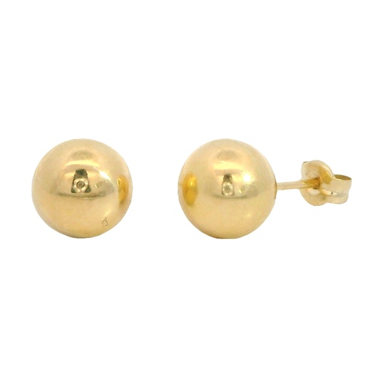 [6343] 8MM BALL STUD EARRINGS.PUSH BACK.