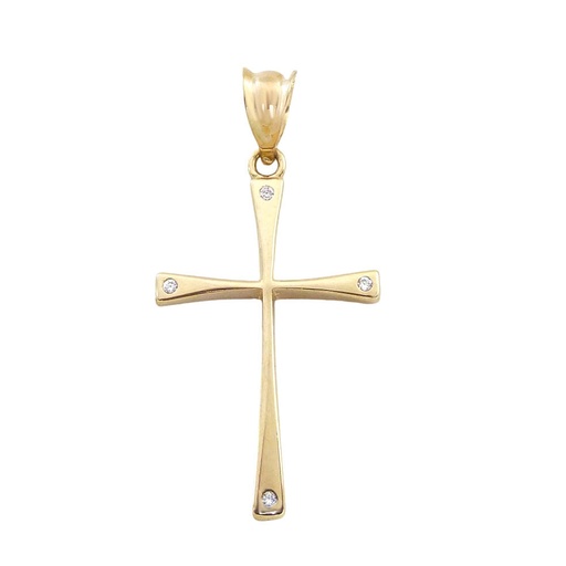 [5411] CROOS PENDANT WITH CZ.
