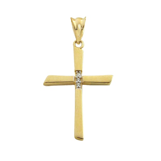 [5410] CROSS PENDANT WITH CZ.