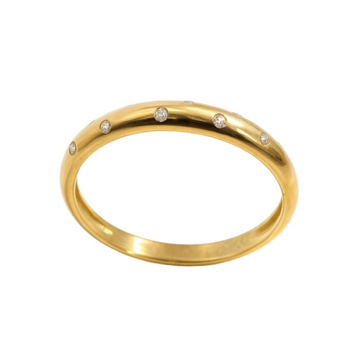 [4385] 3MM RING WITH CZ.