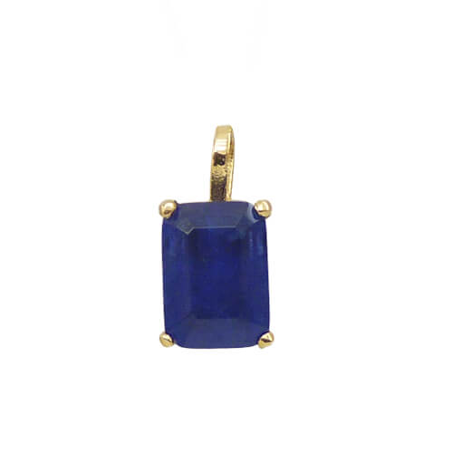 [5468/CZ] 8x6MM SAPPHIRE COLOR QUARTZ PENDANT.