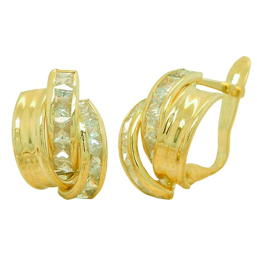 [2020] PENDIENTES BANDA Y CIRCONITAS CARRES.13x9MM. CATALAN