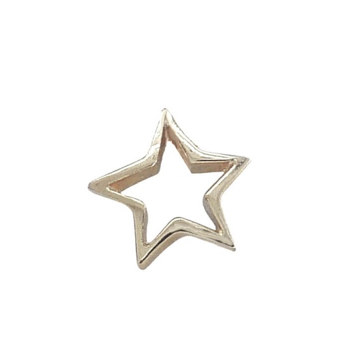 [4068B] 9MM WHITE GOLD STAR PENDANT.