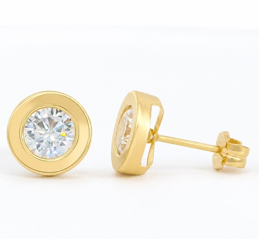 [1029] PENDIENTES "DONUT" 8MM.CIRCONITA DE 5MM.PRESION
