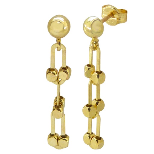 [5346] 30MM LINKS AND BALLS DANGLING EARRINGS.