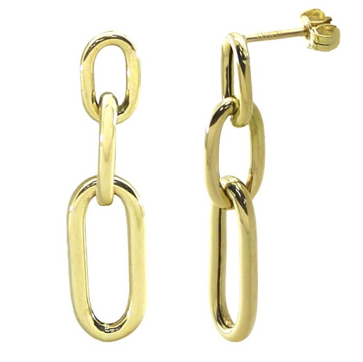 [5586] 25MM LINKS DANGLING EARRINGS.