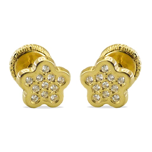 [3075] PENDIENTES FLOR MICROENGASTE 5MM.