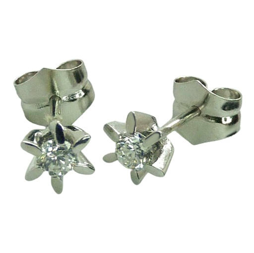 [B9746/34] 3.5MM DIAMOND STUD EARRINGS.0.34 CT TW VS-H
