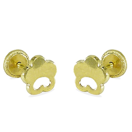 [3913] PENDIENTES FLOR CALADA 6MM.TORNILLO.