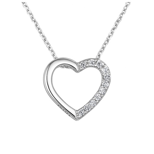 [B4168/0.04B] GARGANTILLA CORAZÓN 11x9MM 11 BRILLANTES 0.04 CT TW H-SI