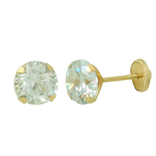 [6805] PENDIENTES GARRA INGLESA CIRCONITA DE 5MM.TORNILLO.