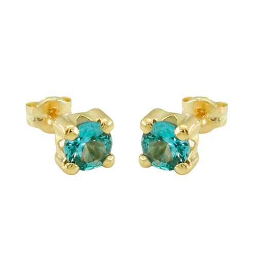 [3074A] PENDIENTES CIRCONITA COLOR AGUAMARINA DE 4MM.