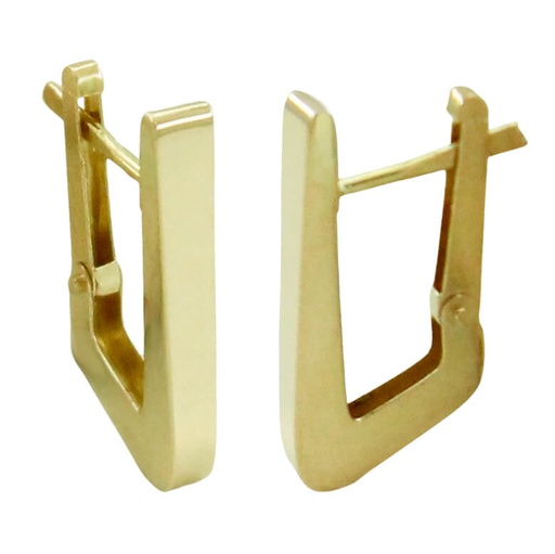 [5840] 18X3MM SQUARE HOOP EARRINGS.