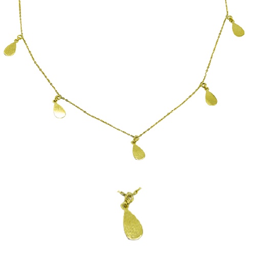 [4596] 6 TEARS NECKLACE.45CM.