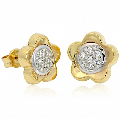 [4107] PEND.MARGARITA CIRCONITA BICOLOR 10MM PRESION