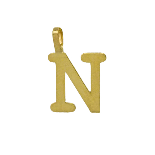 [5000N] INITIAL "N" PENDANT.10MM.