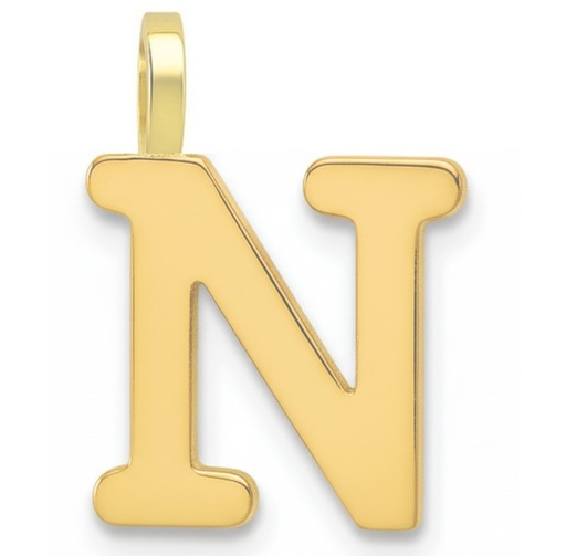 [5000N] INITIAL "N" PENDANT.10MM.