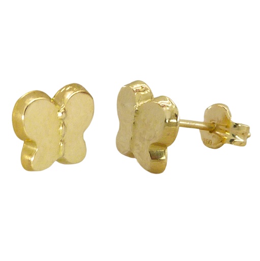 [4322] 8x6MM BUTTERFLY STUD EARRINGS.