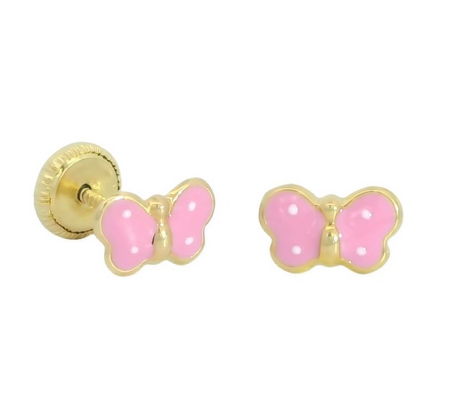 [7212] PENDIENTES MARIPOSA ESMALTE .7MM.