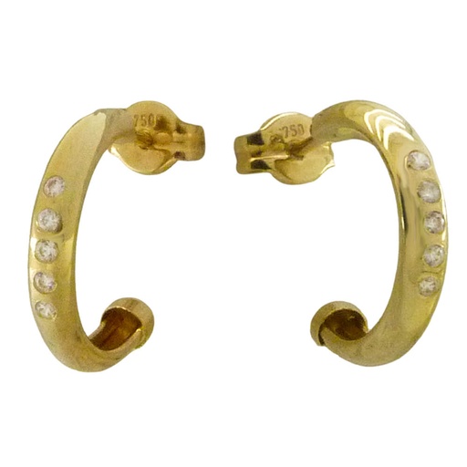 [5082] PENDIENTES MEDIO ARO CON CIRCONITAS.14MM.