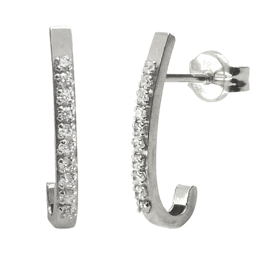 [4688CZ] PEND.MEDIO ARO PIEDRAS 15MM PRESION