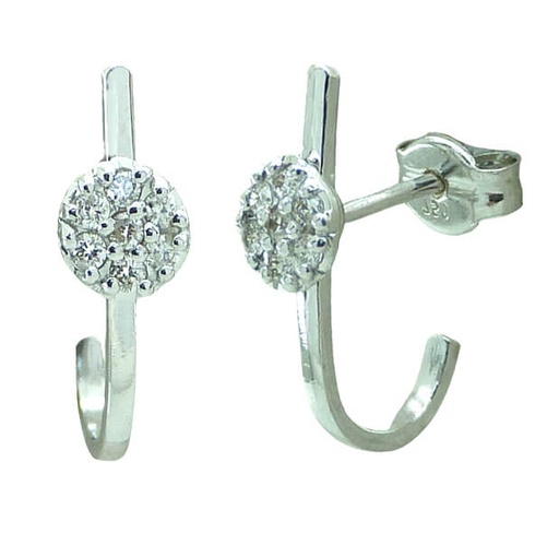 [B4167B] PENDIENTES CON BRILLANTES DE 1'5MM Y 1MM.0.16CT TW H-SI.