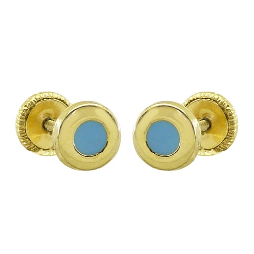 [5577T] PEND.REDONDO ESMALTE TURQUESA TONILLO