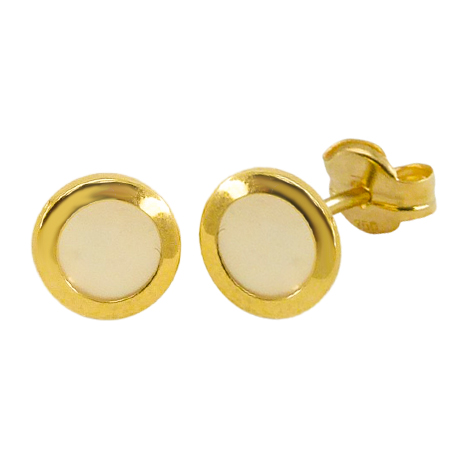 [4632P] 8MM MOTHER OF PEARL STUD EARRINGS.