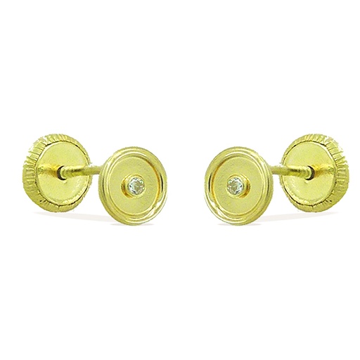 [4254] PENDIENTES REDONDOS CON CIRCONITAS.5MM.TORNILLO.