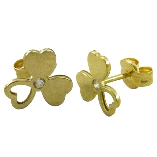 [5131] PENDIENTES TREBOL CORAZON.10MM.PRESION