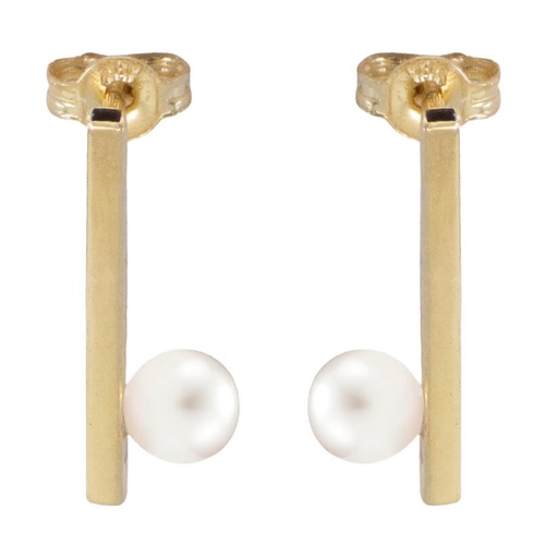 [5675] PENDIENTES BARRA DE 15MM COM PERLA DE 4MM.