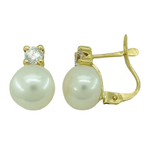 [2510] PENDIENTES GARRA 3MM Y PERLA 7.5MM.CATALAN
