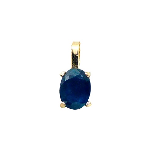 [5440/CZ] 6x4MM OVAL SAPPHIRE PENDANT. 0.53 CT