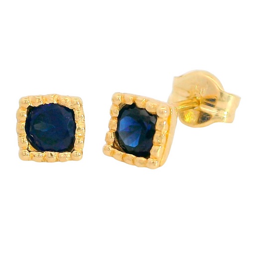 [5470Z] NANO SAPPHIRE STUD EARRINGS.4'5MM.