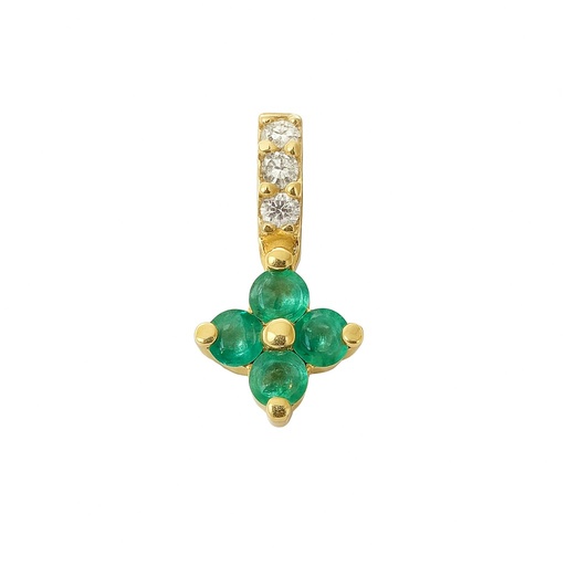 [B4166/CE] 1.5MM NANO EMERALD AND 1MM DIAMONDS.H SI 0.02 CT TW 