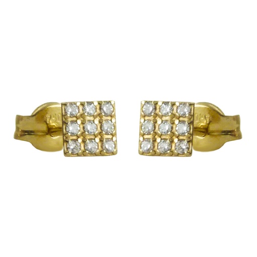 [5119] SQUARE STUD EARRINGS.