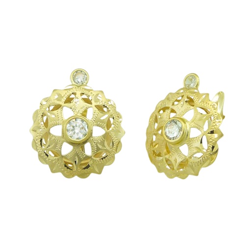[8340] 12M OPENWORK ROSETTE EARRINGS